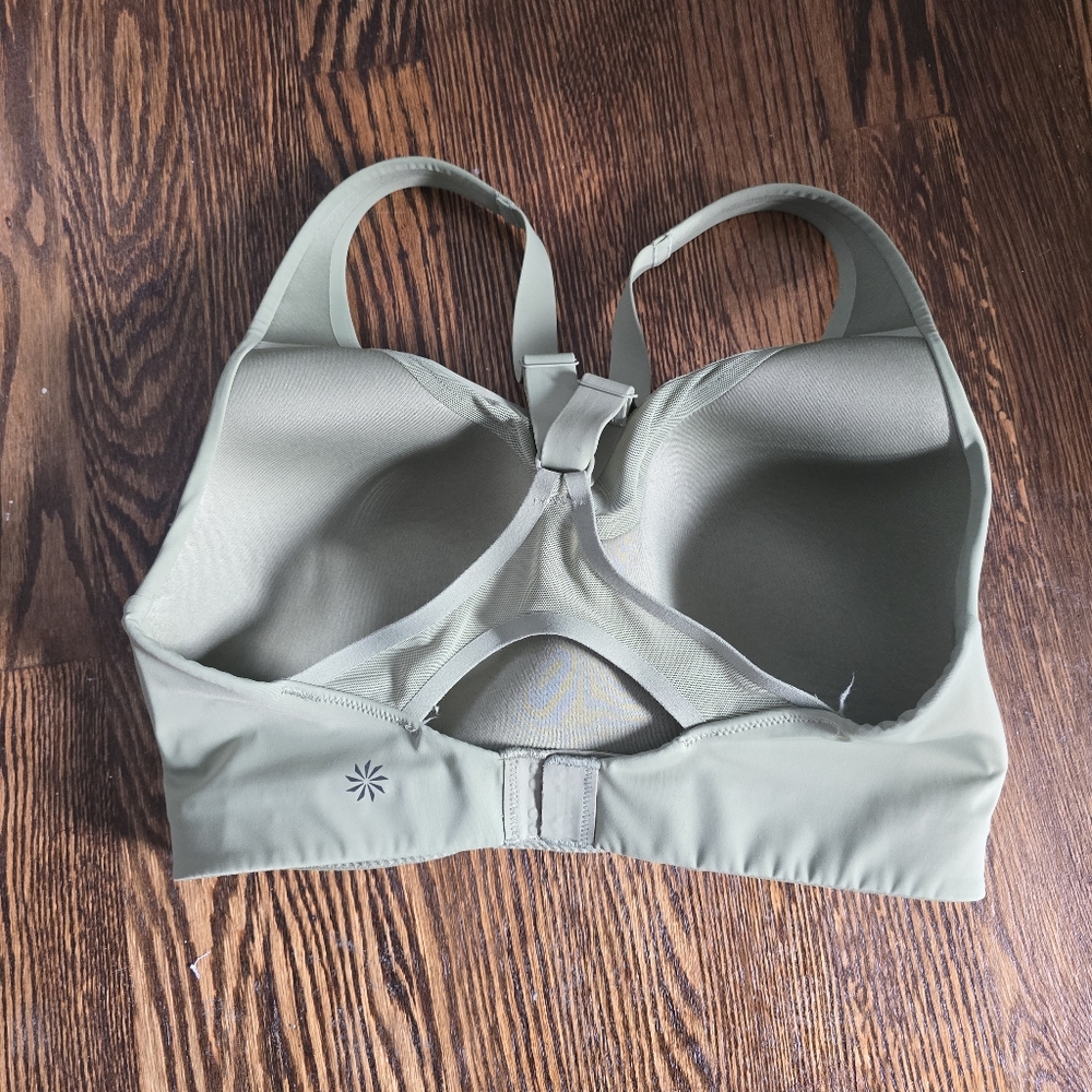 Athleta High Impact Molded Cup Sports Bra Sage Green 34DD - Picture 3 of 5